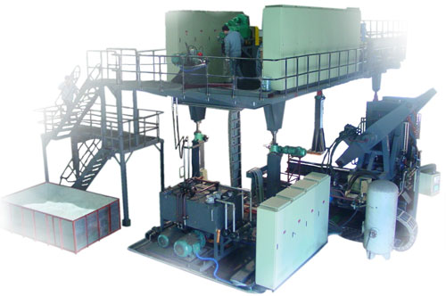 Six layer blow molding machine for fuel tank